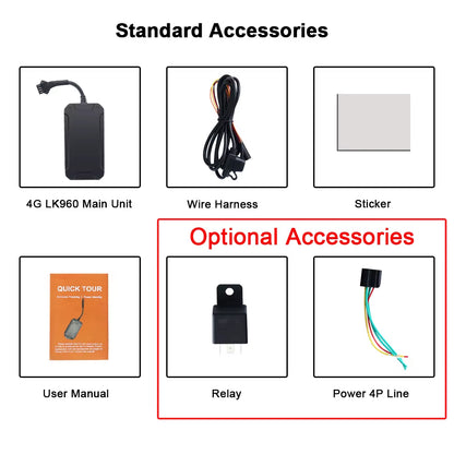 Car GPS Tracker 4G LTE Vehicle Tracker Cut off Oil Engine Motorcycle GPS Locator Tracking Device Waterproof IPX6 Free APP Track