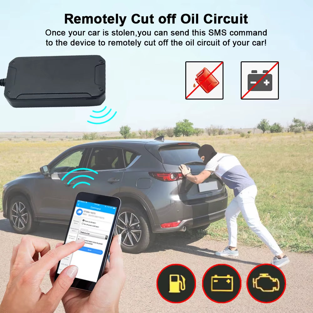 Car GPS Tracker 4G LTE Vehicle Tracker Cut off Oil Engine Motorcycle GPS Locator Tracking Device Waterproof IPX6 Free APP Track